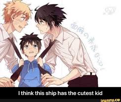 Lthink This Ship Has The Cutest Kid I Think This Ship Has The Cutest Kid Ifunny Naruto And Sasuke Naruto Shippuden Anime Sasunaru