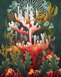 Coral Reef Bleaching An Art Print By Kristen Adam Coral Reef Art Coral Art Coral Reef Drawing