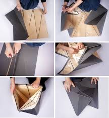 Origami Inspired Furniture Snaps Together With Magnets Origami Furniture Folding Architecture Origami Design
