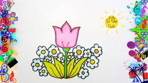 Como Dibujar Flores Kawaii Facil Para Ninas Dibujos Faciles Para Ninos Youtube