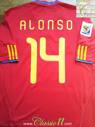 2010 11 Spain Home World Cup Shirt Alonso 14 L