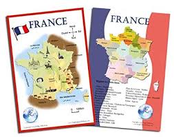 French Language School Poster Set Large Maps Of France Wall Charts For Classroom And Playroom