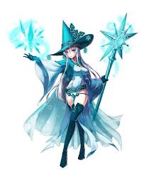 Plus, to contrast her ice, she's smoking hot. R Ice Mage Lost Saga Xyz Anime Witch Character Art Fantasy Character Design