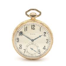 Elgin 14kt gold pocket watch model 6 17j hunter case size 16s c1896 grade 154. Lot Art Vintage Elgin Gold Filled Open Face Pocket Watch