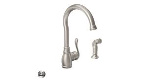Warranty information:moen products have been manufactured under the highest standards of quality and workmanship. Moen 87650srs Anabelle Kitchen Faucet With Side Build Com