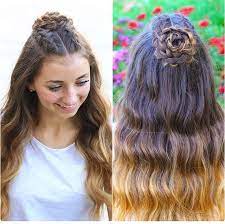 Half Up Rosette Braid Bun Combo Cutegirlshairstyles Dance Hairstyles Easy Hairstyles For Medium Hair Medium Hair Styles