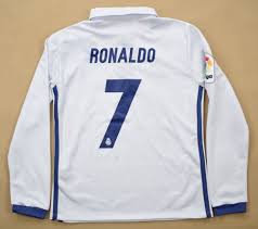 Real madrid cristiano ronaldo 2016 2017. 2016 17 Real Madrid Ronaldo Longsleeve Shirt Xs Boys Football Soccer European Clubs Spanish Clubs Real Madrid Classic Shirts Com