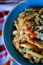 Garnelen Pfanne Mit Chili Frischkase Sauce Und Fusili Pugliesi Italienisches Essen Rezepte Lebensmittel Essen