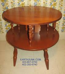 Tell City Round Lamp End Table Hard Rock Andover Maple Wood 825 Maple Furniture Tell City Furniture