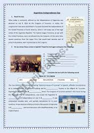 Maybe you would like to learn more about one of these? Argentina Independence Day Esl Worksheet By Luzvillagraibes