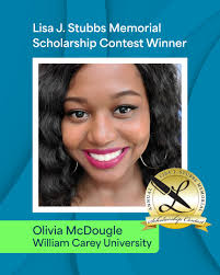Thank you to everyone who entered this year's Lisa J. Stubbs Memorial  Scholarship Contest! We received an unprecedented number of fantastic  submissions. Congratulations to our 2025 winners: 🌟 Kenisha Davis