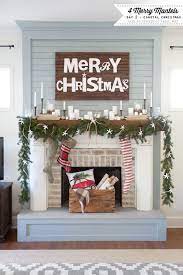 Favorite Modern Farmhouse Christmas Pins Beneath My Heart Christmas Mantel Decorations Christmas Fireplace Decor Christmas Fireplace