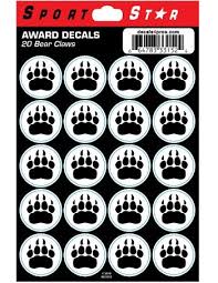 Sportstar Bear Claw Award Decals The Growth Of A Game