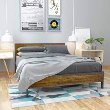 Living room, bedroom, dining room, patio Weehom Metal Platform Bed Frame With Wood Headboard And Footboard Heavy Duty 14 Inch Beds Mattress Foundation Under Bed Storage No Box Spring Needed No Noise Free Queen Amazon In Furniture