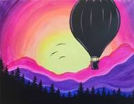 Sunset Balloon Ride - Paint and Sip in Chicago