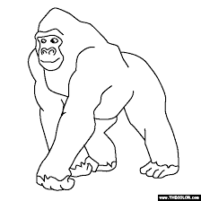 Gorilla Coloring Page Cartoon Coloring Pages Coloring Pages Animal Cutouts
