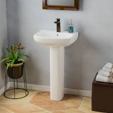 Vitreous china is simply the glazing technique that is added onto porcelain for that sleek, shiny look you see on common bathroom sinks and toilet. Barclay Tonique Vitreous China U Shaped Pedestal Bathroom Sink With Overflow Reviews Wayfair