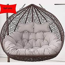 Amazon Com Chair Cushion Double Swing Cushion Hanging Egg Hammock Cushion Bracket 2 Seat Removable Polyest Hanging Chair Outdoor Chair Cushions Hanging Chair