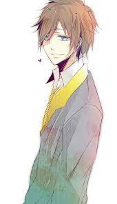 Anime characters drawings boy with colerd brown hair. Anime Cute Boy With Brown Hair And Blue Eyes Kawaii Anime Boy Smile Brown Hair Anime Boy Anime Guys