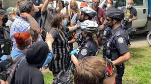 Tensions were high today in toronto's west end as the city started clearing an encampment on the grounds of lamport stadium. Toronto Police Make Several Arrests After Clashes At Lamport Stadium During Encampment Clearing Cbc News