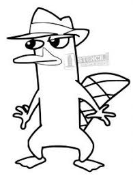 Perry The Platypus Stencil Perry The Platypus Super Coloring Pages Cartoon Coloring Pages