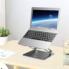 The boyata stand, made from aluminum, uses two hinge points to allow you a great degree of freedom on how to incline your macbook. Laptop Stand Boyata Adjustable Laptop Riser With Slide Proof Silicone And Protective Hooks Notebook Stand For Laptop Up To 17 Inches Laptop Holder Compatible For Macbook Hp Laptop Space Gray Pricepulse