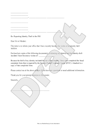 Fbi response letter the fbi compact officer will provide a documented response to the written request from the ar. Free Letter To Report An Identity Theft To The Fbi Free To Print Save Download
