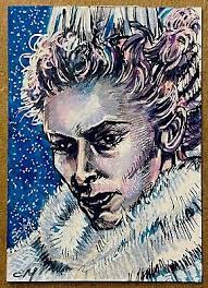 Jadis the White Witch Narnia PSC 1/1 Hand Drawn Sketch Card by CJ Morris  ACEO