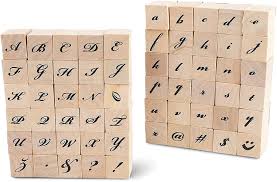 Craftool® stamps are an investment that will last for years to come! Amazon Com Wood Rubber Stamps For Crafting Calligraphy Alphabet Stamp Set 60 Pieces Arts Crafts Sewing