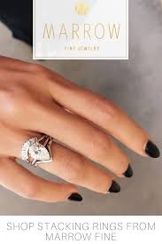 White Gold Wedding Bands From Marrow Fine Jewelry Stackable Rings Wedding Gold Ring Stack Wedding Rings Engagement