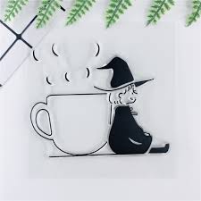 Artis was not afraid of magic. Acquistare Arti Mestieri E Cucito Coffee Witch New Clear Stamps For Diy Scrapbooking Craft Supplies Bullet Journal Background Rubber Stamp Sentiment Card Making