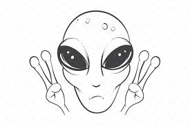 Alien Alien Drawings Alien Tattoo Peace Sign Art