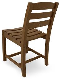 Poly Wood Td100te La Casa Cafe Dining Side Chair Teak Amazon Ca Patio Lawn Amp Garden Side Chairs Dining Patio Furniture Sets Chair