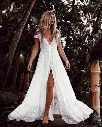 A summer boho wedding can take place in a summer camp, woodlands, gardens, on the beach or just realized as a picnic. 15 Best Boho Dresses To Buy Now Society19 Bridal Dresses Lace Short Bridal Dress Short Sleeve Prom Dresses