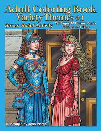 Download Amazon Com Adult Coloring Book Variety Themes 1 Stress Relief Activity 9780997438215 Perna Jess Books