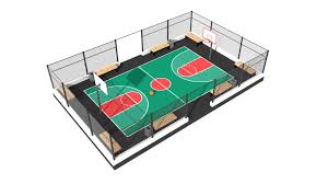 In basketball, the basketball court is the playing surface, consisting of a rectangular floor, with baskets at each end. Onur Dursun Low Poly Basketball Court