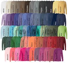 Comfort Colors 6014 All Color Chart Etsy Color Chart
