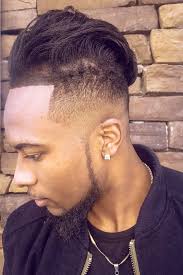 Black Man Pompadour Straightened Hair Mens Hairstyles Pompadour Mid Fade Haircut Textured Haircut