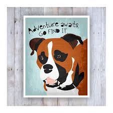 Boxer Dog Art Dog Decor Boxer Art Boxer Dog Gifts Dog Theme Boxer Print Adventure Awaits Adventure Art Adventure Print Dog Lover In 2021 Dog Print Art Boxer Dogs Art Boxer