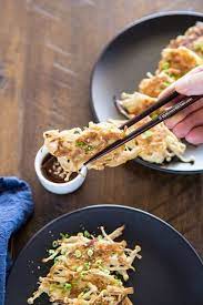 Korean Enoki Mushroom Pancakes Recipe In 2021 Mushroom Recipes Mushroom Recipes Healthy Enoki Mushroom Recipe