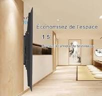 JXMTSPW Support Mural TV inclinable pour la Plupart 32 à 68", VESA Jusqu’à  400x400mm et Charge maximale 60 KG, 40 43 50 55 58 60 65 Pouces réglable ...