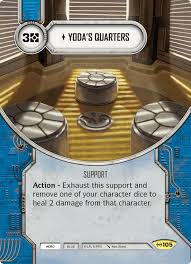The quarters and glasses start on opposite sides of the table. Yoda S Quarters Star Wars Destiny Card Game Wikia Fandom