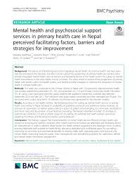 Pdf Mental Health And Psychosocial Support Services In Primary Health Care In Nepal Perceived Facilitating Factors Barriers And Strategies For Improvement