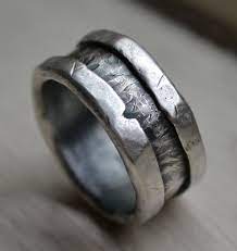 Mens Wedding Band Fine And Sterling Silver Ring Handmade Etsy Silver Rings Handmade Handmade Wedding Rings Rings For Men