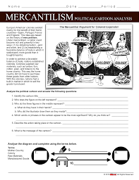 Identify symbols in the cartoon and explain what you believe the cartoonist means each to represent. Mercantilism Political Cartoon