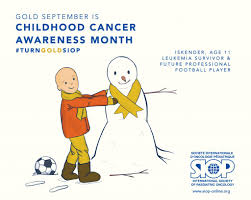 Blue, marigold, and purple awareness month: Childhood Cancer Awareness Month Siop