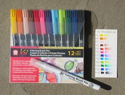 Sues Tangle Trips Koi Coloring Brush Pens Review