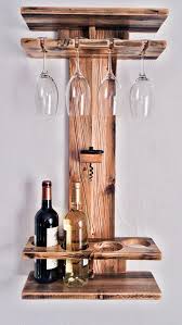 Rustic Wood Wine Rack Wine Shelf Wine Bottle Holder Stemware Glass Holder Wine Organizer Bar Shelf Wall Mounted Wine Glass Rack Wine Rack Design Wooden Wine Rack Diy Wine Rack