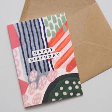 Happy Birthday Card Fun Birthday Card Abstract Birthday Etsy In 2020 Watercolor Birthday Cards Happy Birthday Cards Birthday Cards