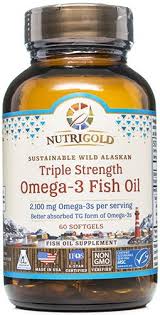 Triple Strength Omega 3 Fish Oil 2 100 Mg By Nutrigold